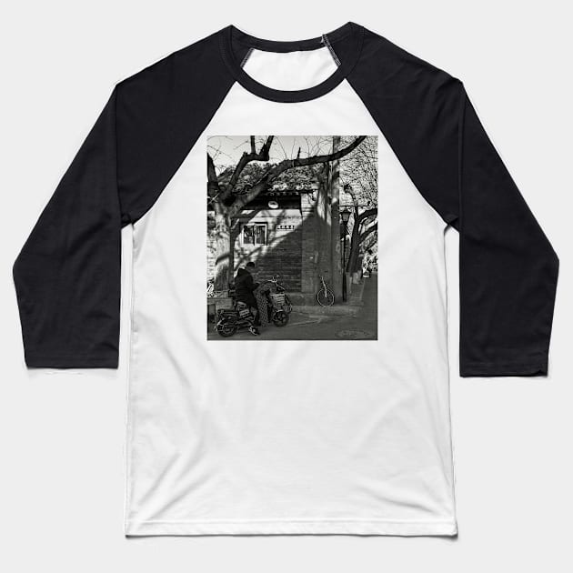 In Beijing's alleyway-Guo wang xi xiang Baseball T-Shirt by jasminewang